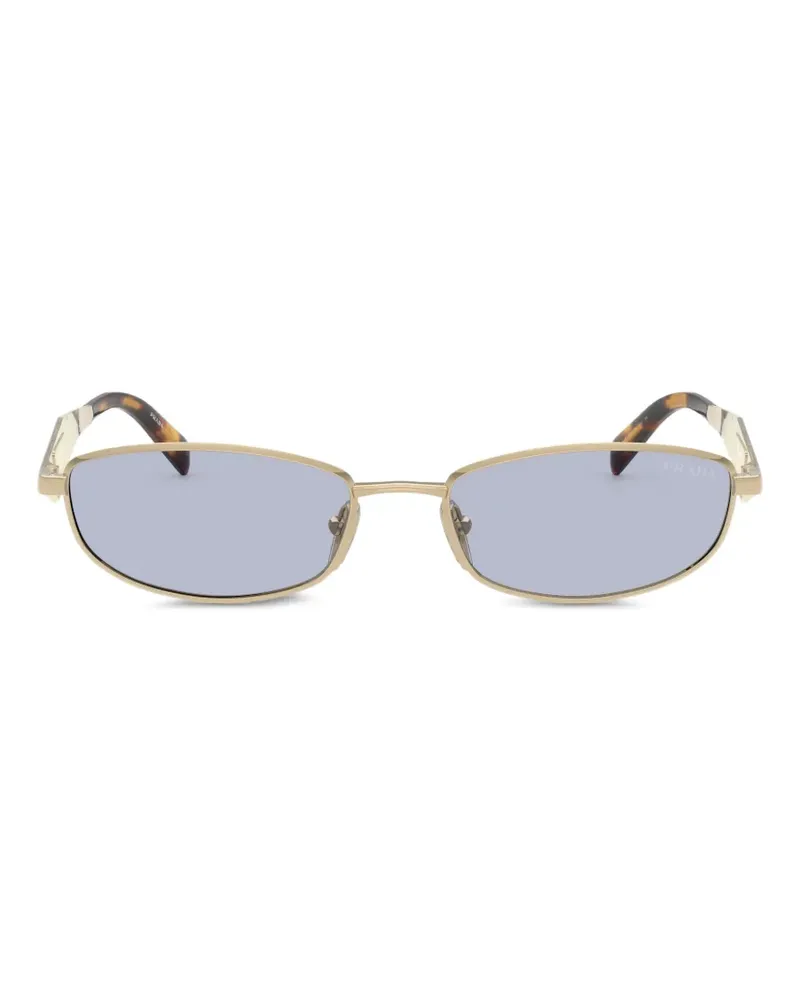 Prada logo-plaque sunglasses - Gold Gold