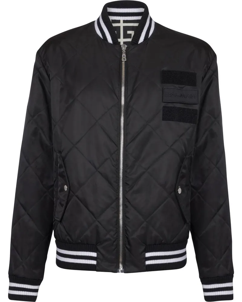 Balmain Gesteppte Bomberjacke - Schwarz Schwarz