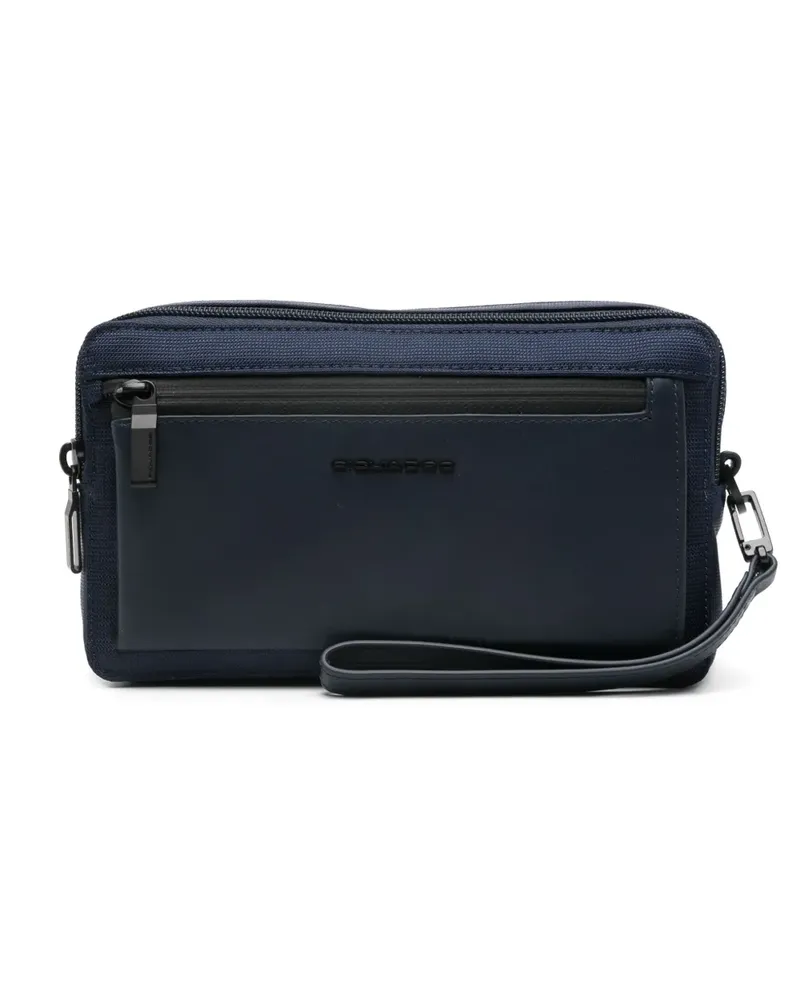 Piquadro Clutch mit Logo - Blau Blau