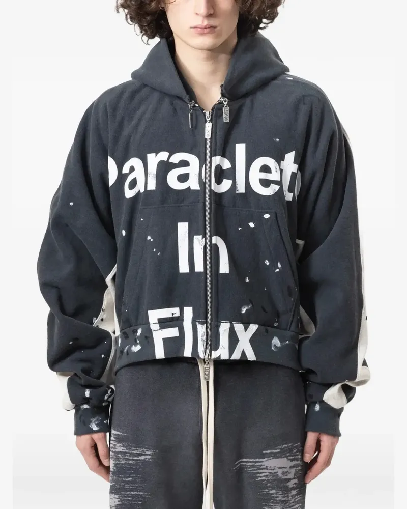 RRR123 Paraclete in Flux zip-up hoodie - Schwarz Schwarz
