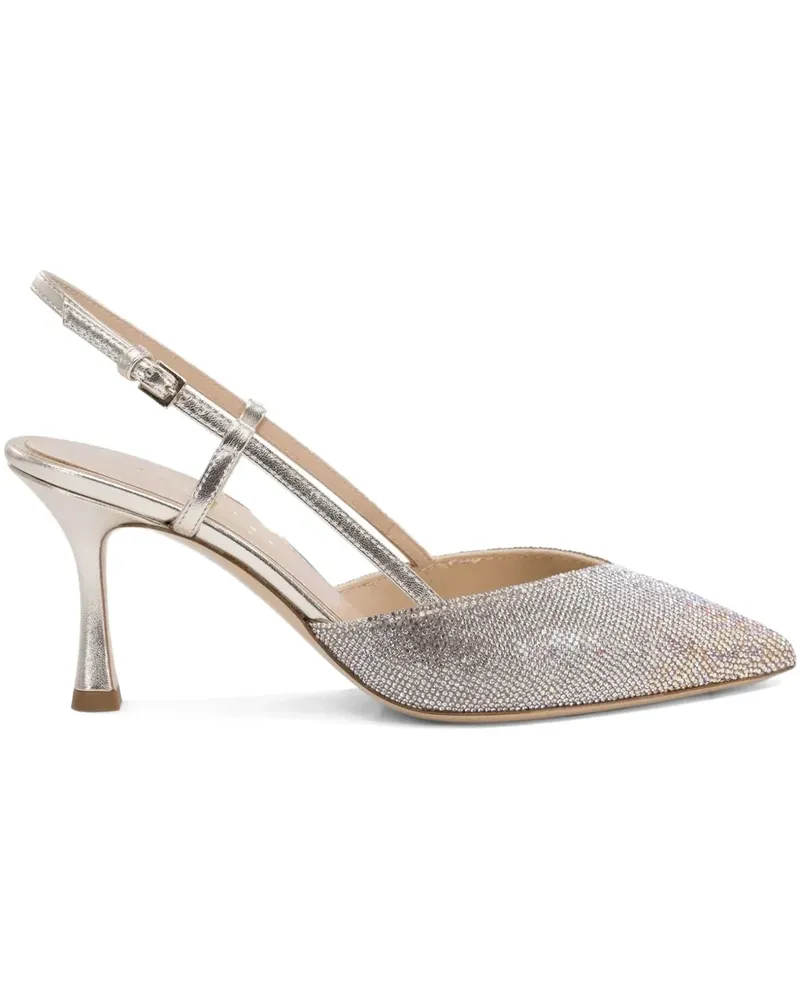 NINALILOU Mya Slingback-Pumps mit Kristallen 70mm - Gold Gold
