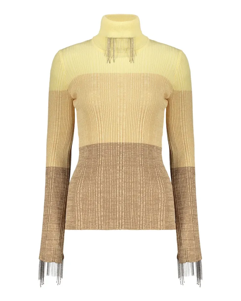 ELLERY colour-block fringe-detail sweater - Gelb Gelb