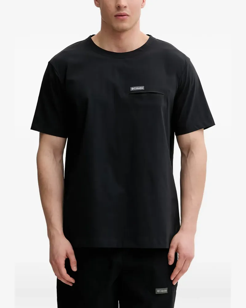 Columbia Sportswear Company T-Shirt mit Logo-Patch und Reißverschlusstasche - Schwarz Schwarz