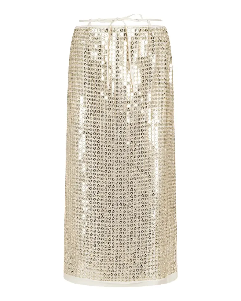 Isabelle Blanche sequined skirt - Gold Gold