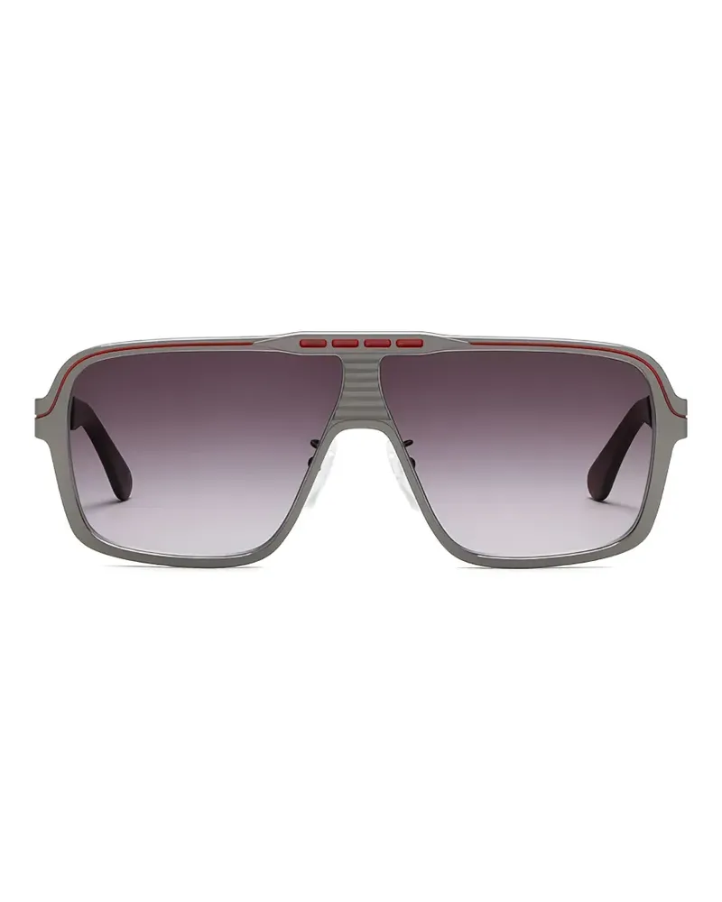 L.G.R. x Bertone geometric-frame sunglasses - Grau Grau
