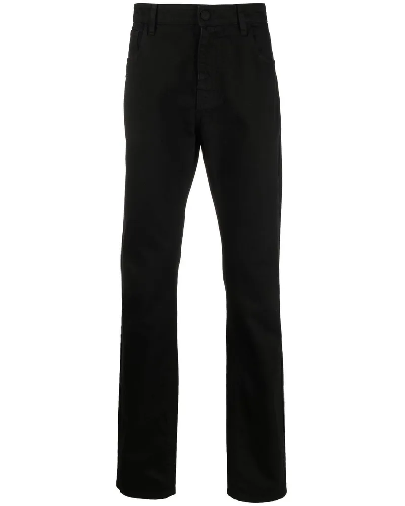 Raf Simons Klassische Slim-Fit-Jeans Schwarz