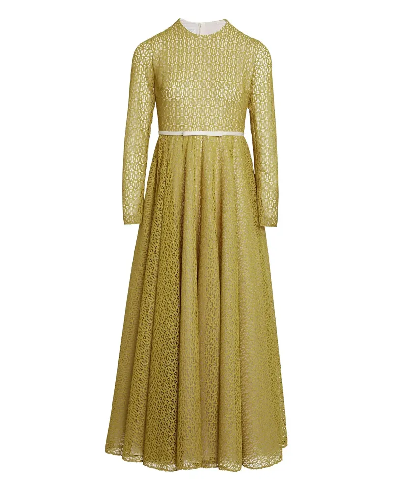 Giambattista Valli Langes Makramee-Spitzenkleid - Gelb Gelb