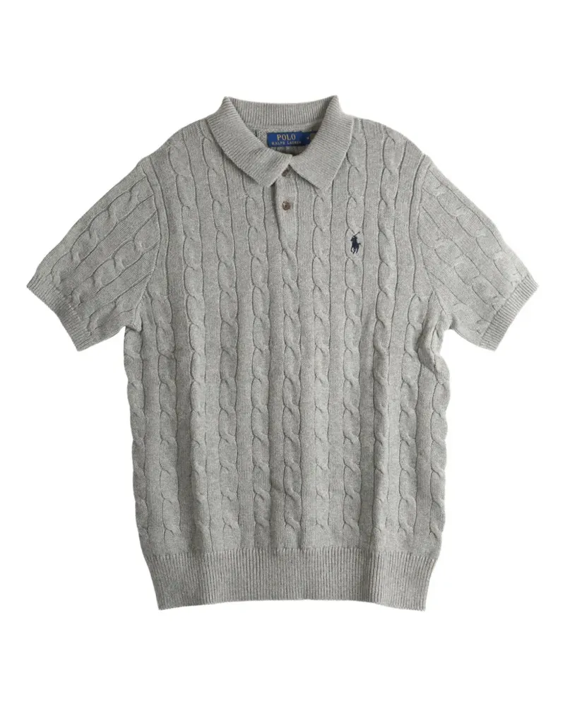 Ralph Lauren Poloshirt mit Zopfmuster - Grau Grau