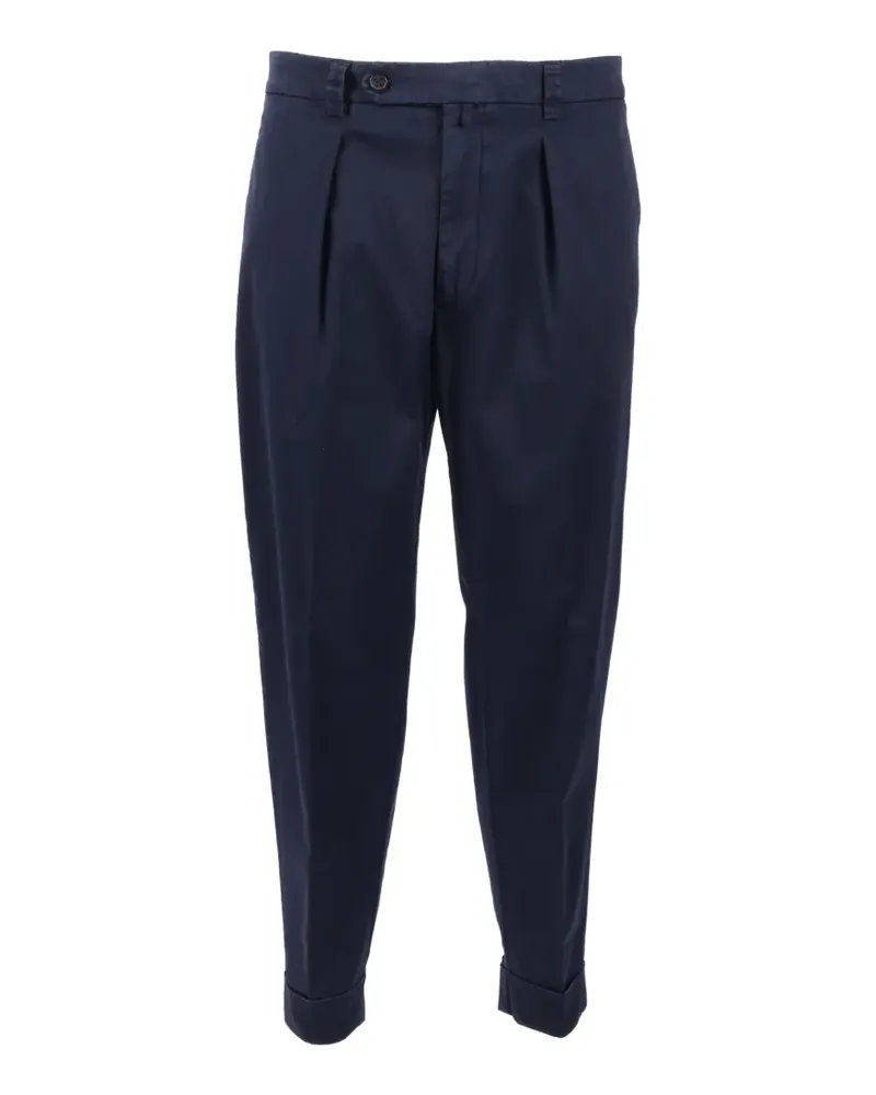 Berwich Klassische Bundfaltenhose - Blau Blau