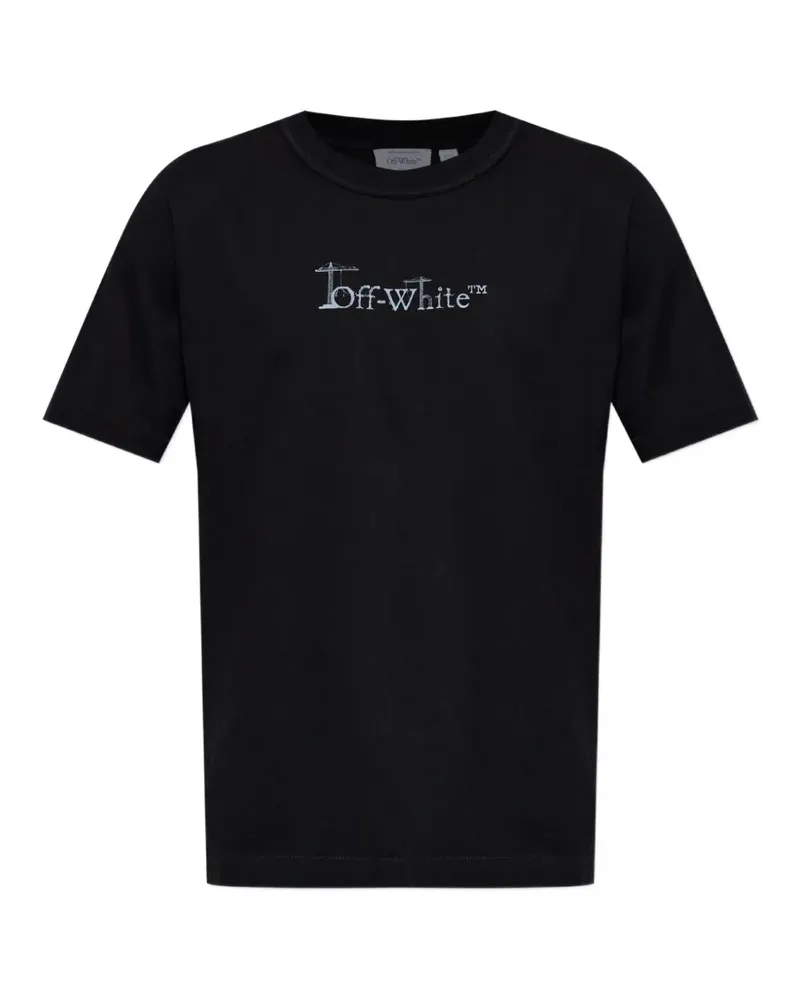 OFF-WHITE T-Shirt mit Logo-Print - Schwarz Schwarz