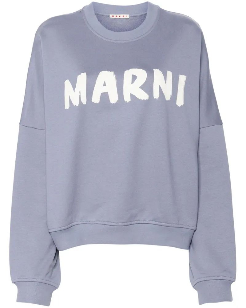 Marni Sweatshirt mit Logo-Print - Blau Blau