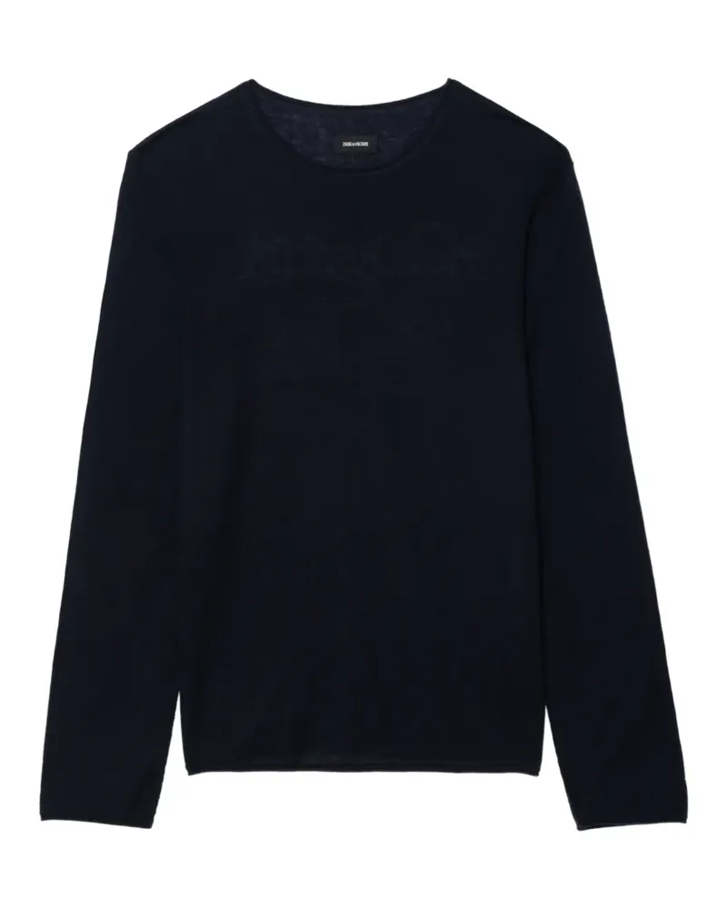 Zadig & Voltaire Teiss graphic-print cashmere sweater - Blau Blau