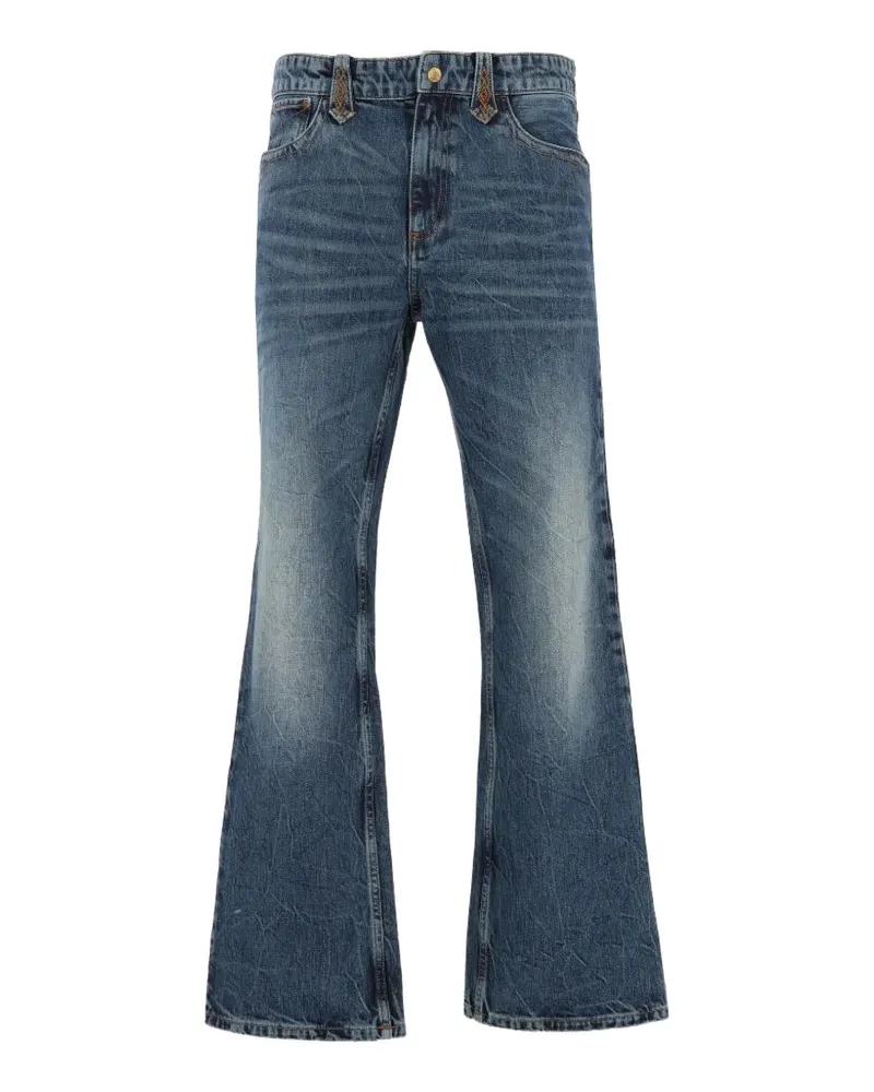 Amish Gringo Loco embroidered bootcut jeans - Blau Blau