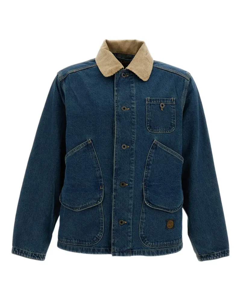 Filson corduroy-collar denim jacket - Blau Blau