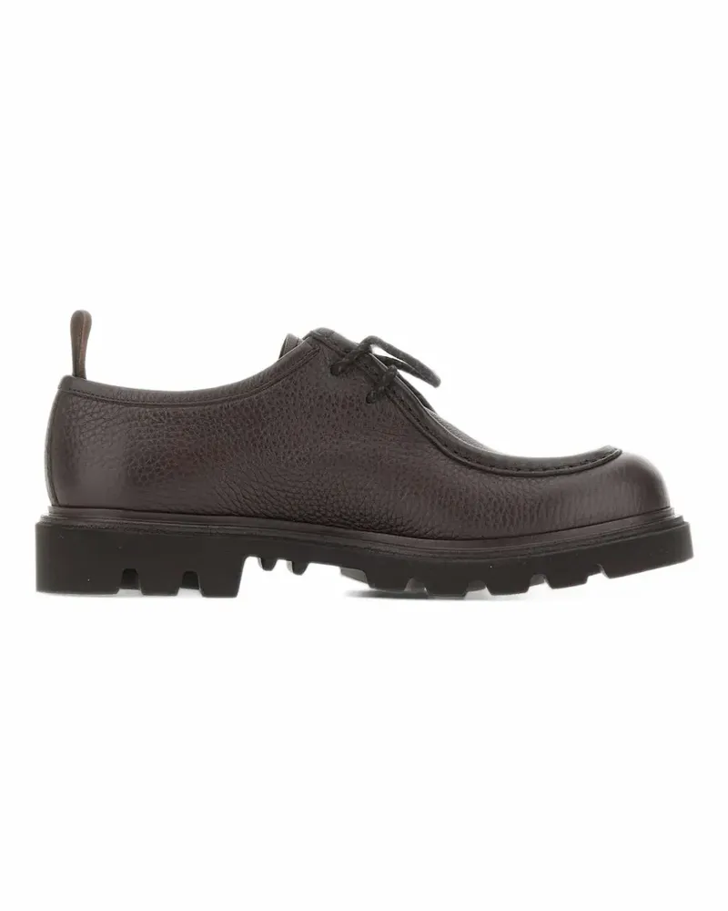 Fabi tumbled-leather lace-up Derby shoes - Braun Braun