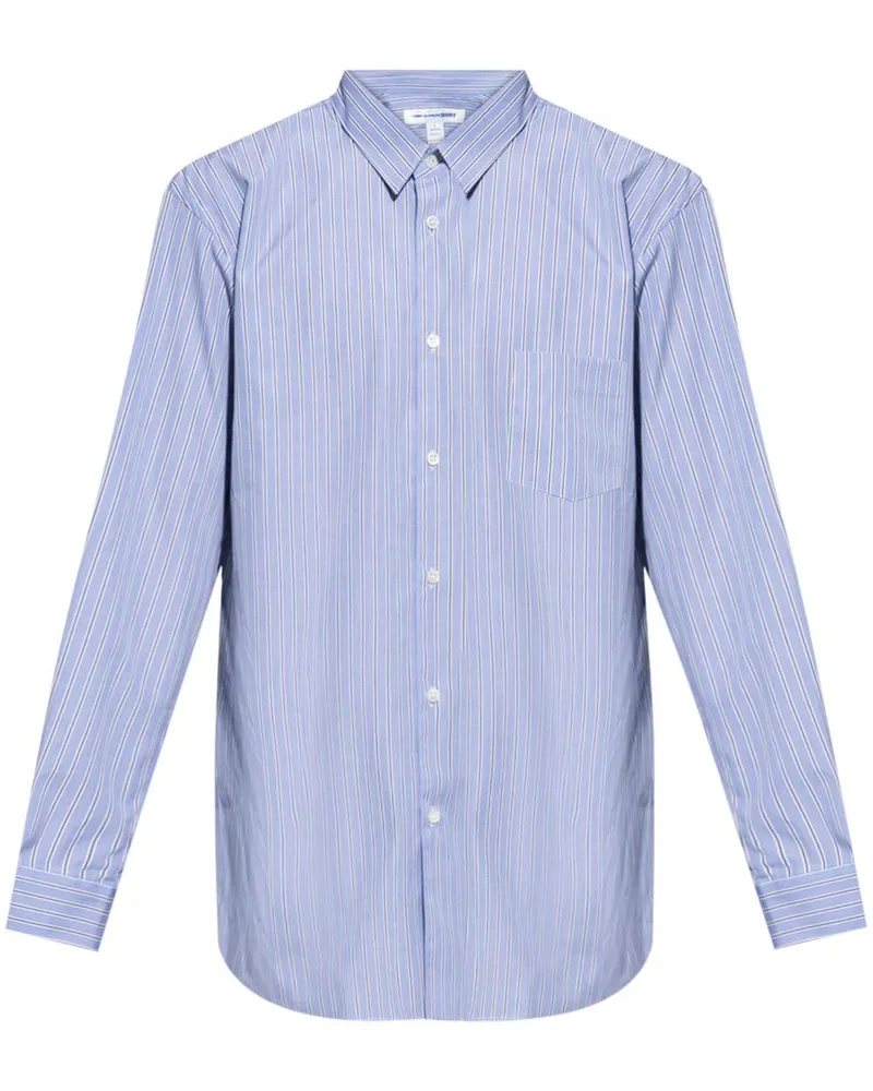 Comme des Garçons Gestreiftes Hemd - Blau Blau