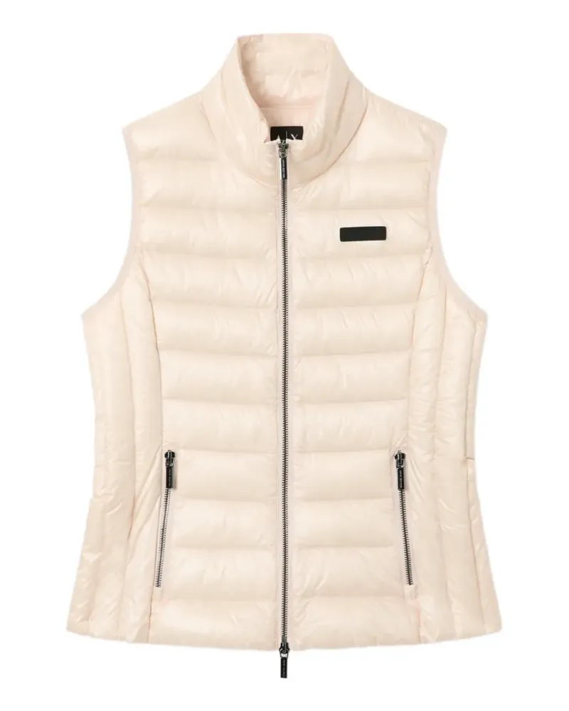 Armani Exchange zip-fastening logo-patch gilet - Rosa Rosa