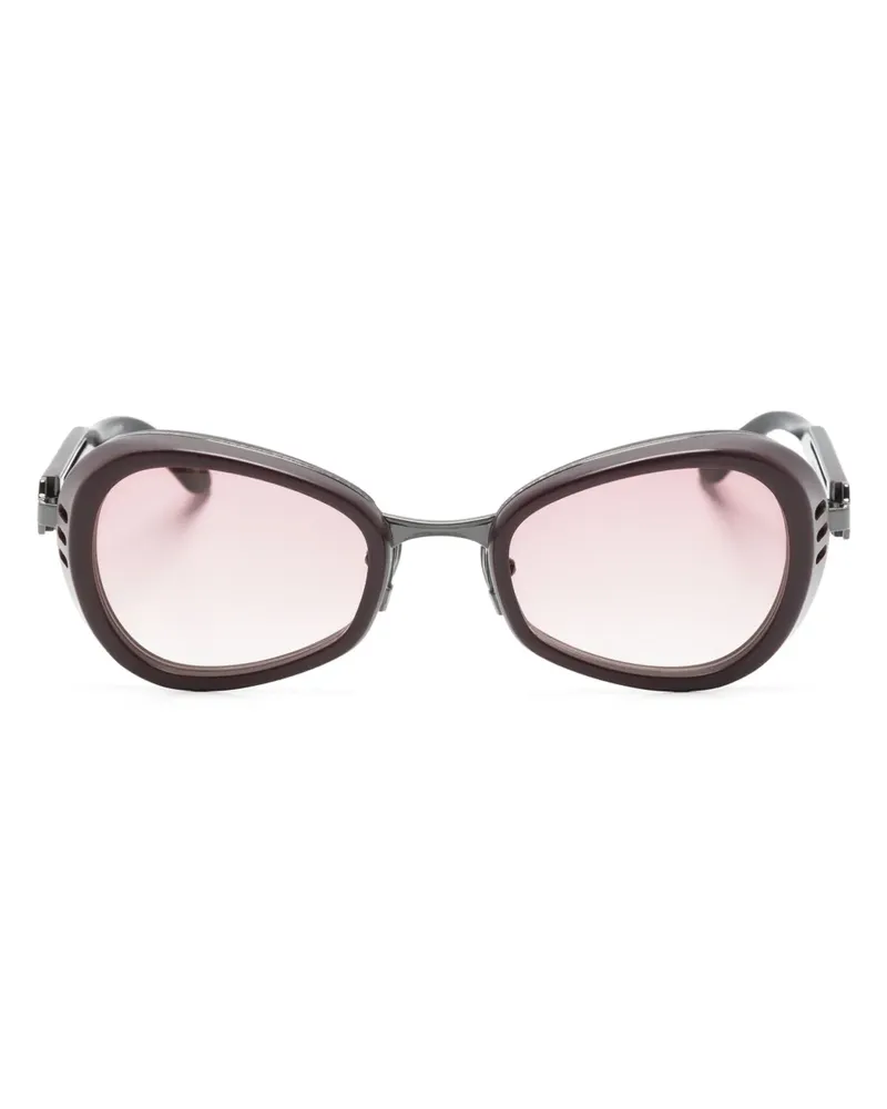 MATSUDA 10616H Sonnenbrille mit geometrischem Gestell - Violett Violett