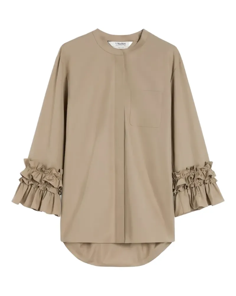 Max Mara Hemd mit Volant-Ärmeln - Nude Nude