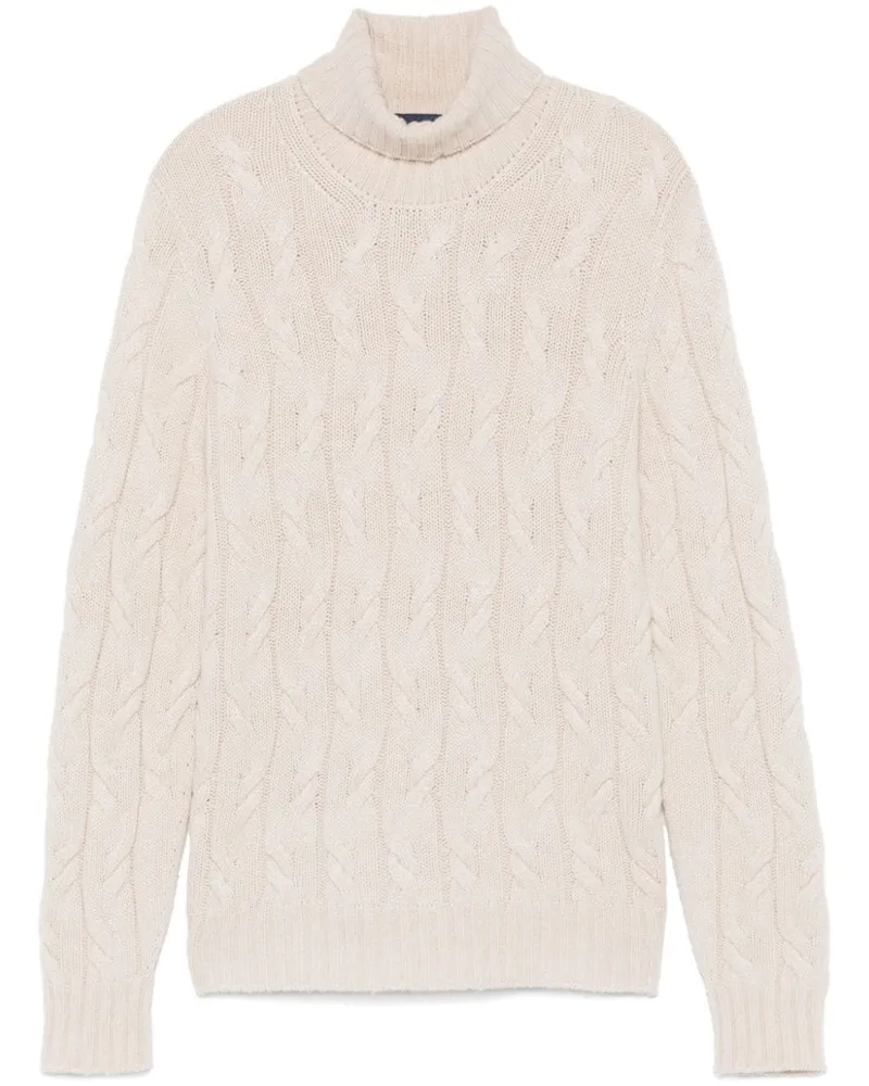 Drumohr  Rollkragenpullover aus Kaschmir - Nude Nude
