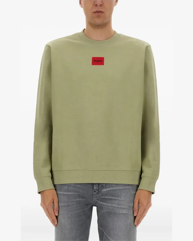 HUGO BOSS Sweatshirt mit Logo-Patch - Grün Grün