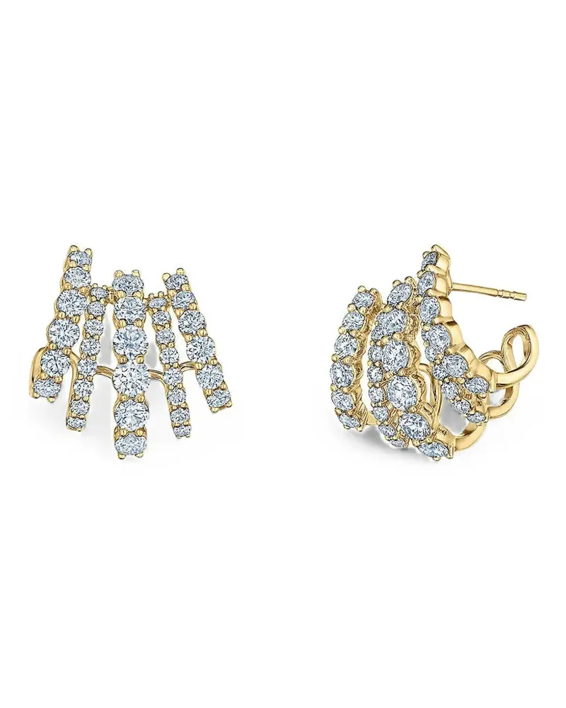 KWIAT diamond five-row cuff earrings - Gold Gold