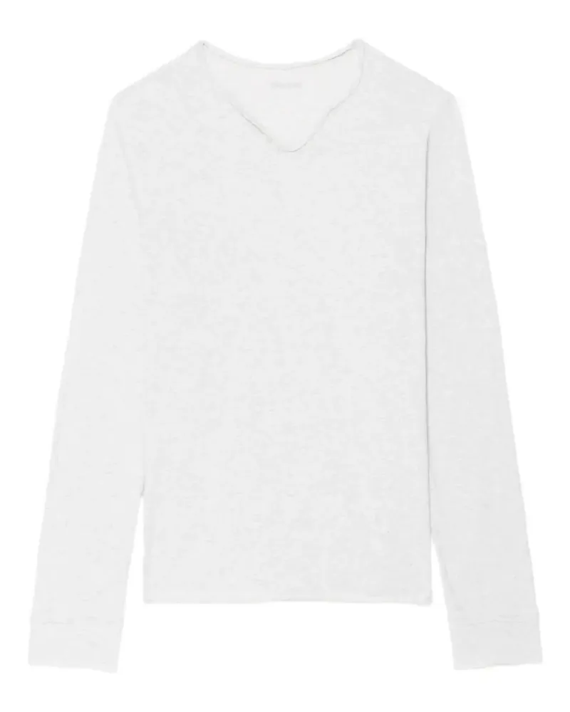 Zadig & Voltaire Langarmshirt mit V-Ausschnitt - Grau Grau