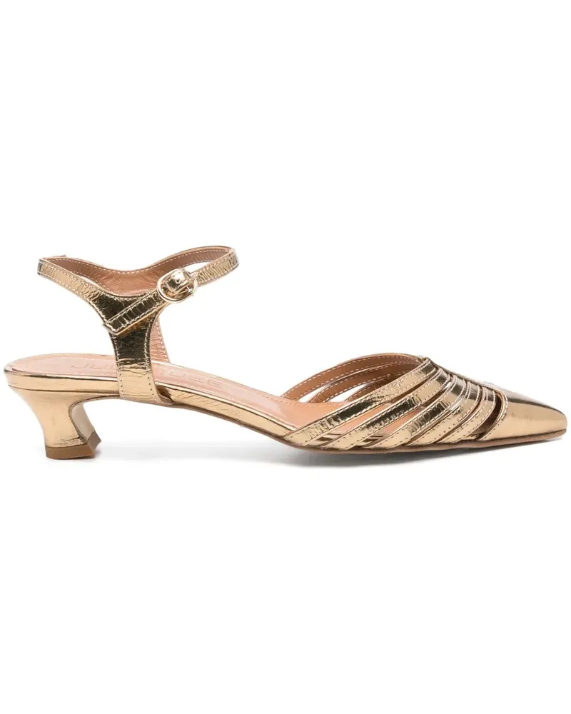 Julie Dee 35mm Pumps aus Lackleder - Gold Gold
