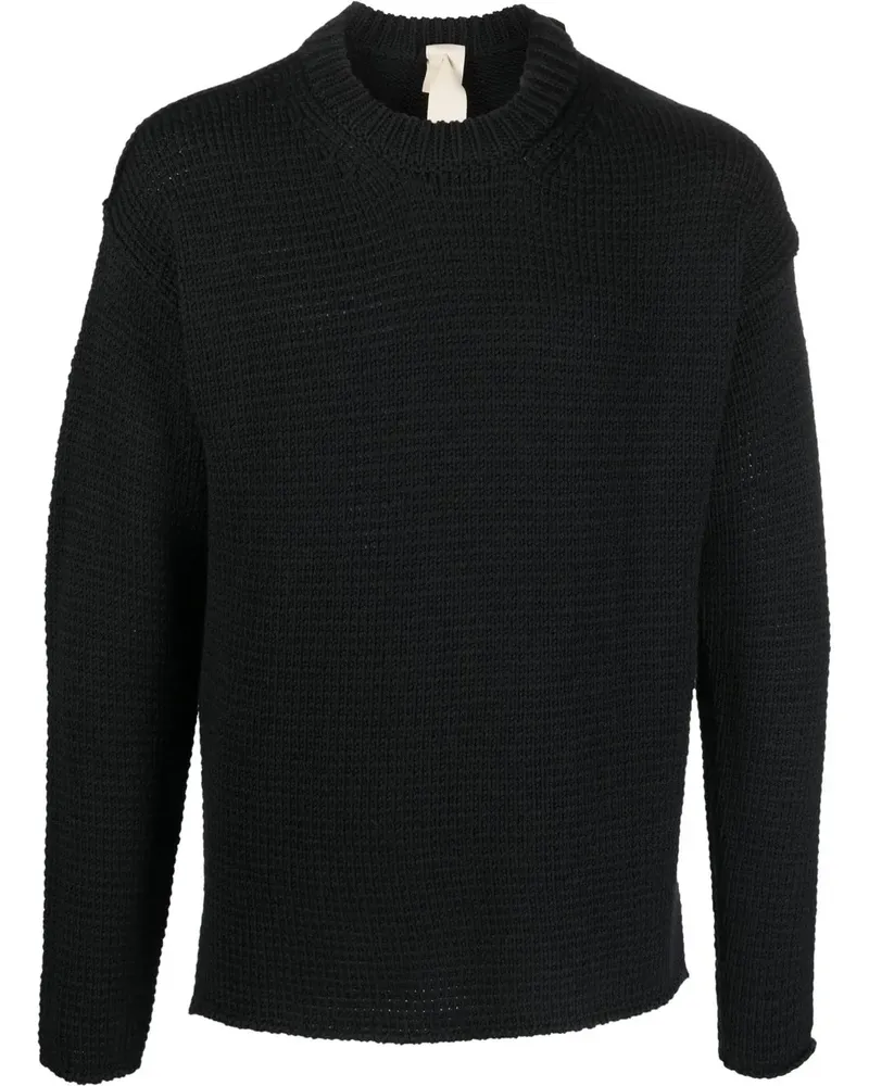 Ten c Strickpullover mit Rundhalsausschnitt - Schwarz Schwarz