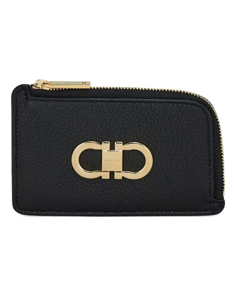 Ferragamo Gancio Kartenetui mit Reißverschluss - Schwarz Schwarz