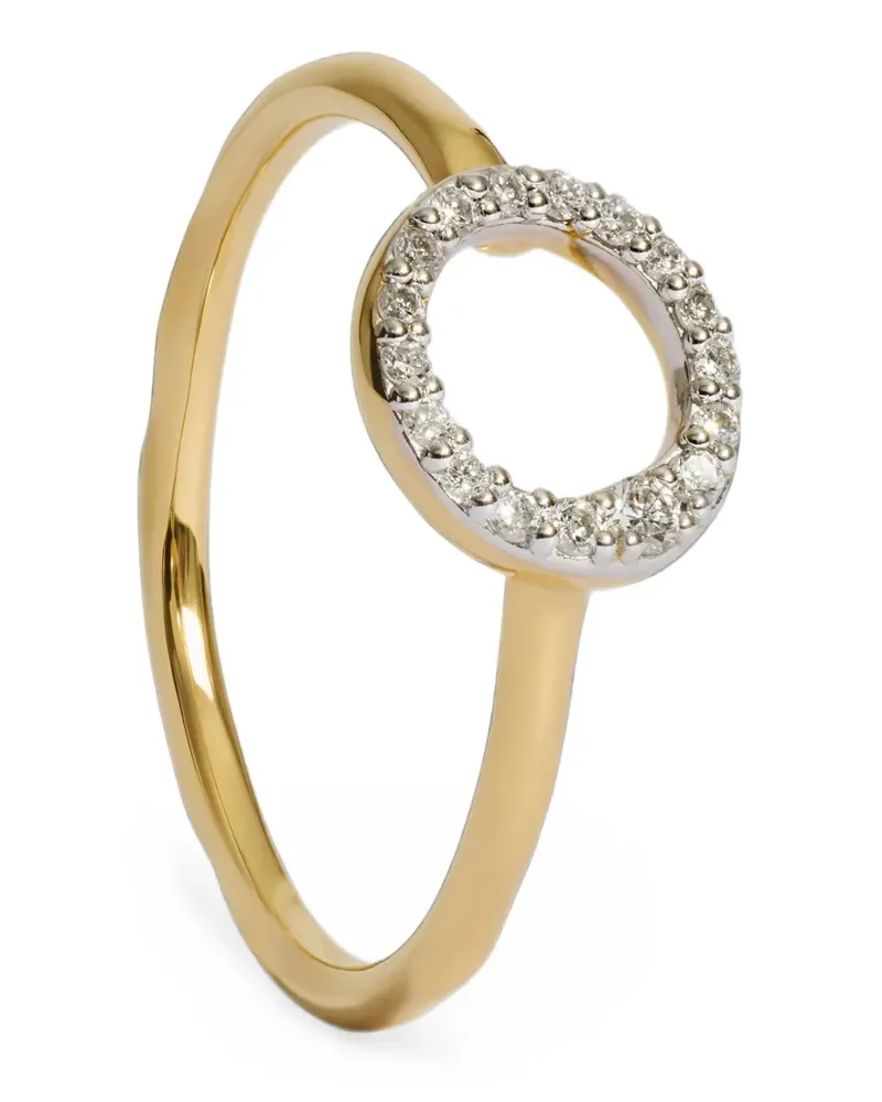 Monica Vinader Riva Pavé-Ring mit Diamant - Gold Gold