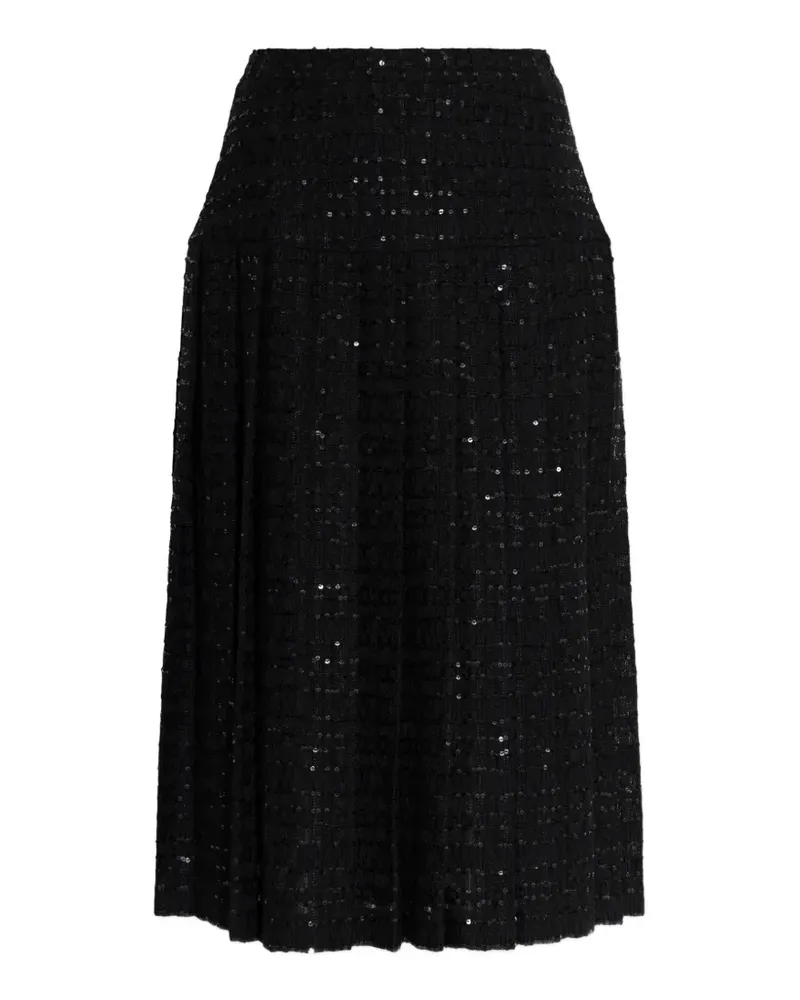 Alessandra Rich Rock mit Pailletten - Schwarz Schwarz