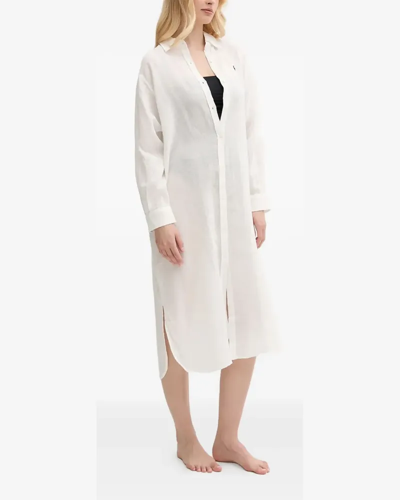 Ralph Lauren Strandkleid aus Leinen/Flachsgemisch - Weiß Weiß