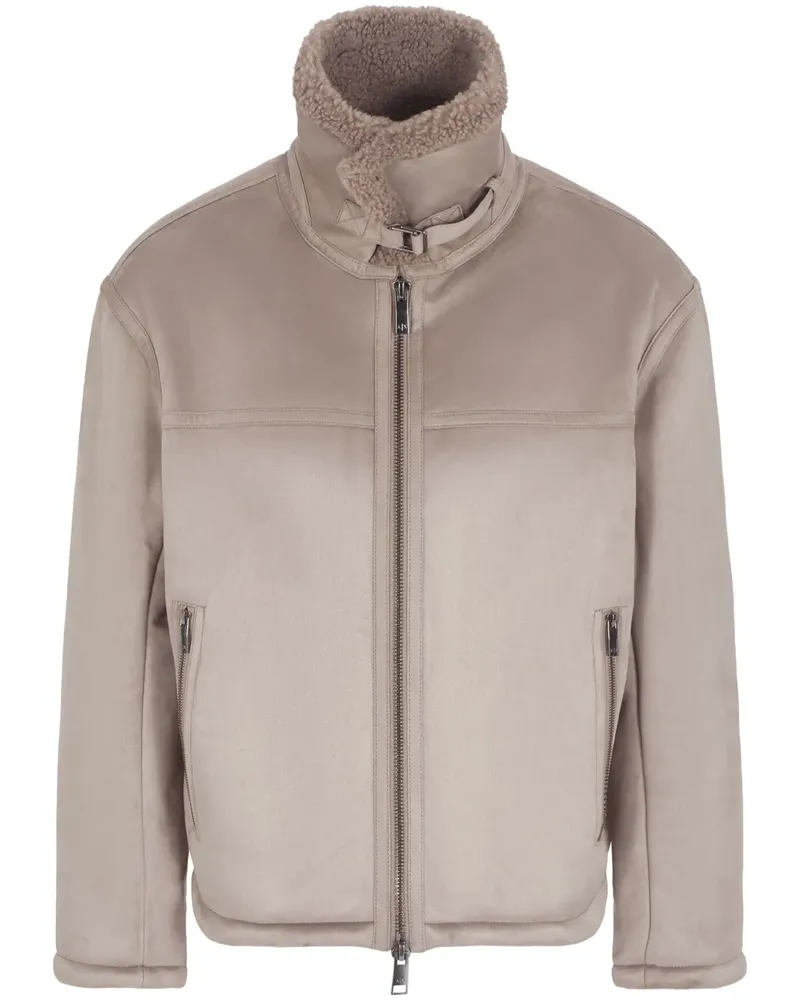 Armani Exchange Jacke mit Shearling-Kragen - Nude Nude