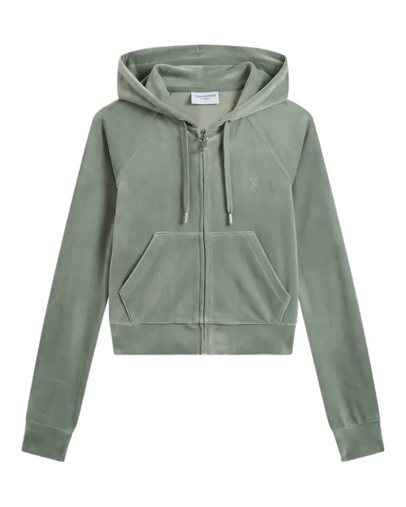 Juicy Couture Velours-Hoodie mit Strass - Grün Grün