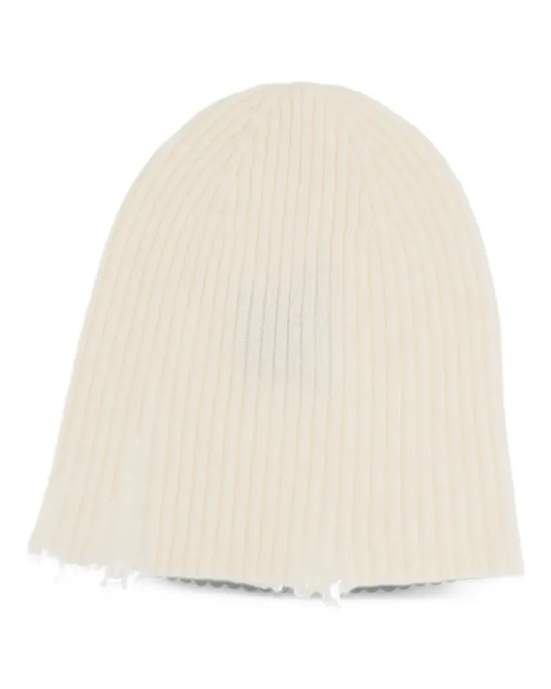 Uma Wang Gerippte Beanie im Distressed-Look - Nude Nude