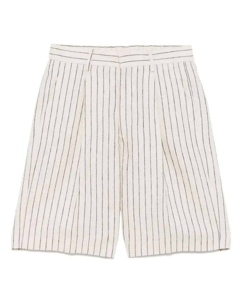 NN 07 Gestreifte Shorts - Nude Nude