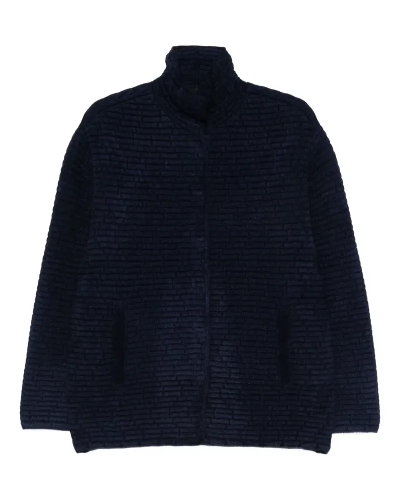 Emporio Armani Texturierte Jacke - Blau Blau