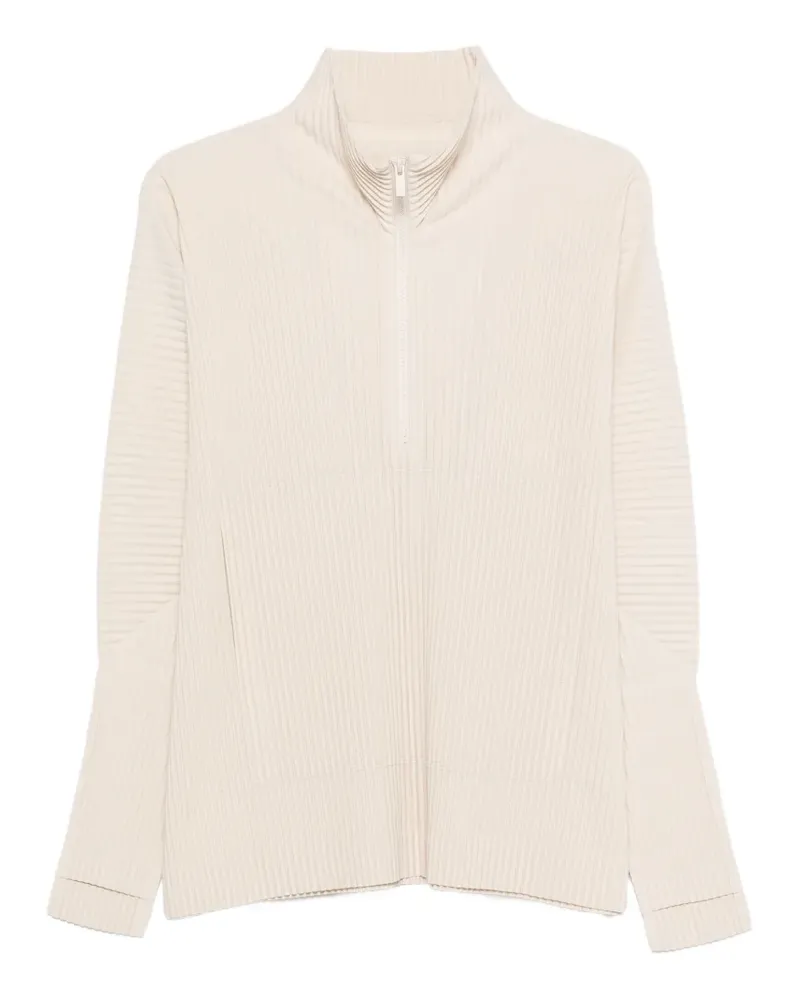 Issey Miyake Plissierte March Jacke - Nude Nude
