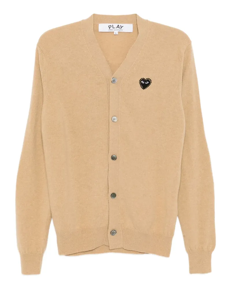 Comme des Garçons Cardigan mit Herzapplikation - Nude Nude