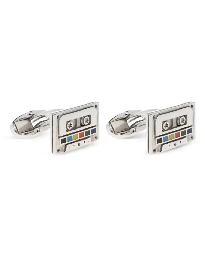 Paul Smith cassette-tape cufflinks - Silber Silber