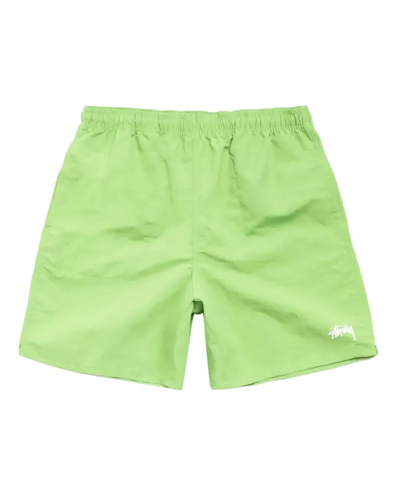 Stüssy logo-print swim shorts - Grün Grün