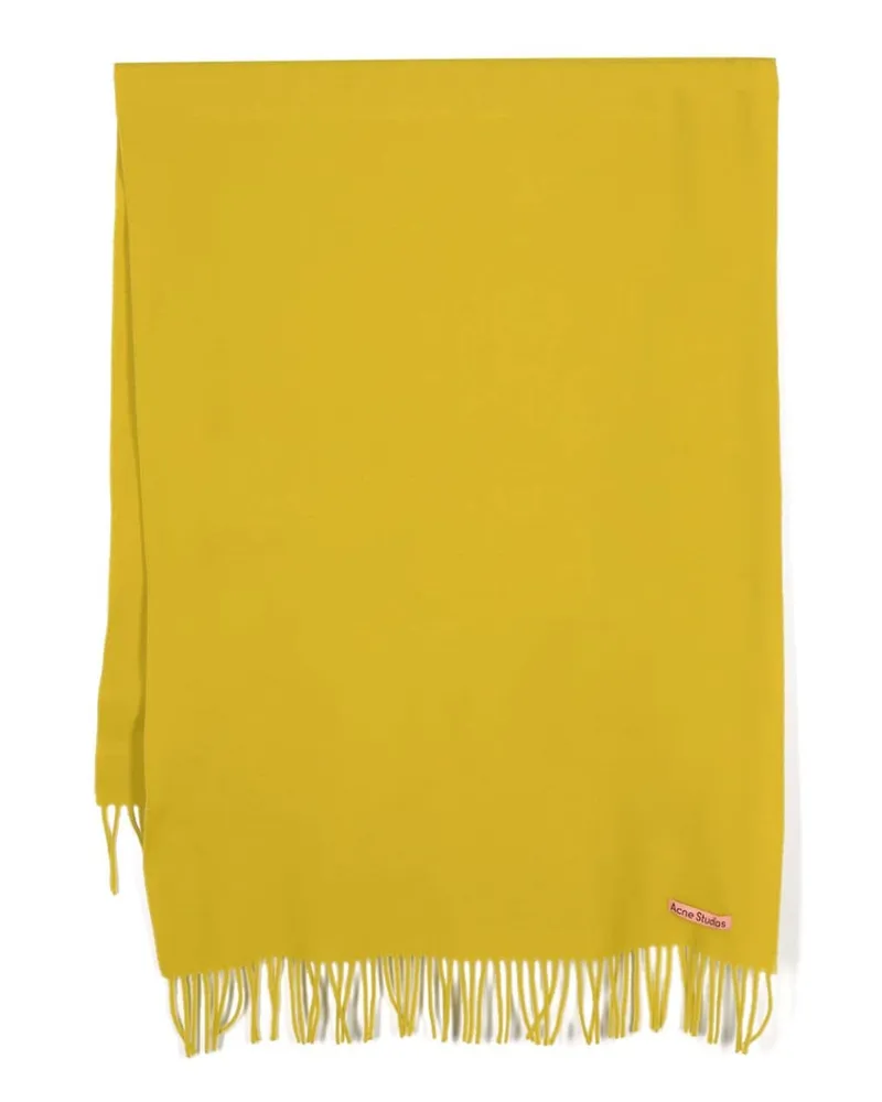 Acne Studios Schal mit Fransensaum - Gelb Gelb