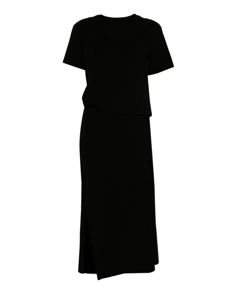 Sacai Kleid mit rundem Ausschnitt - Schwarz Schwarz