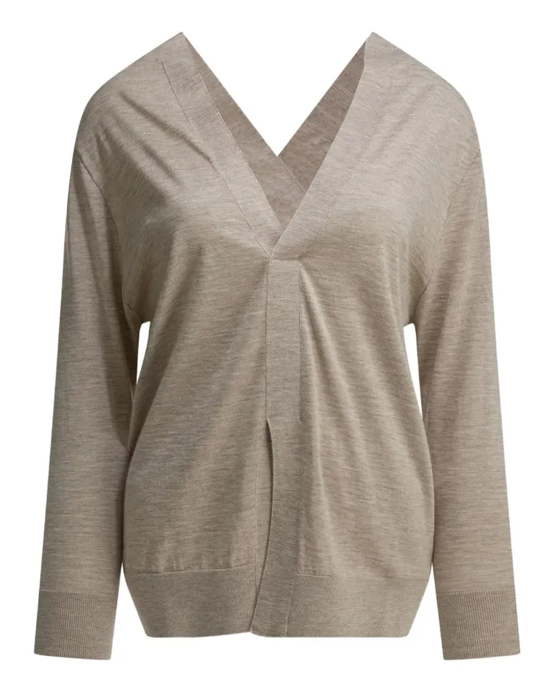 Sa Su Phi V-neck cashmere-blend sweater - Nude Nude