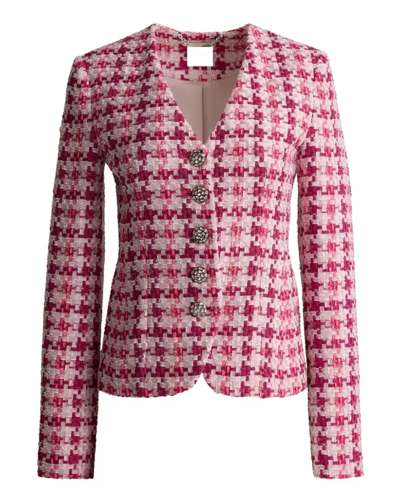 ST. JOHN Suzy ritz-tweed long-sleeve jacket - Rosa Rosa
