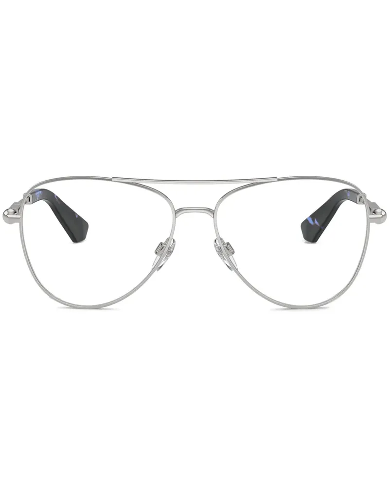 Burberry Klassische Pilotenbrille - Silber Silber