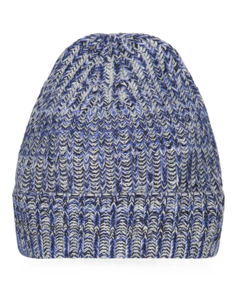 Malo ribbed-knit beanie hat - Blau Blau