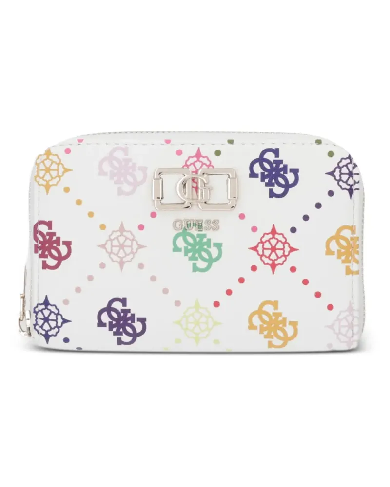 Guess Emelie Portemonnaie mit 4G-Print - Weiß Weiß