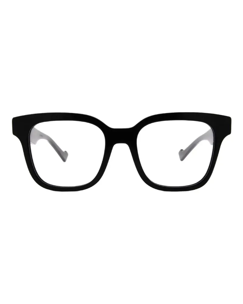 Gucci Eckige Brille mit GG - Schwarz Schwarz